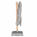 Load image into Gallery viewer, Amalfi 3x3m Cantilever Umbrella Timber Look Frame with Water Base - Light Grey