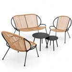 Load image into Gallery viewer, Cleo 5pc Steel Balcony Setting - Natural