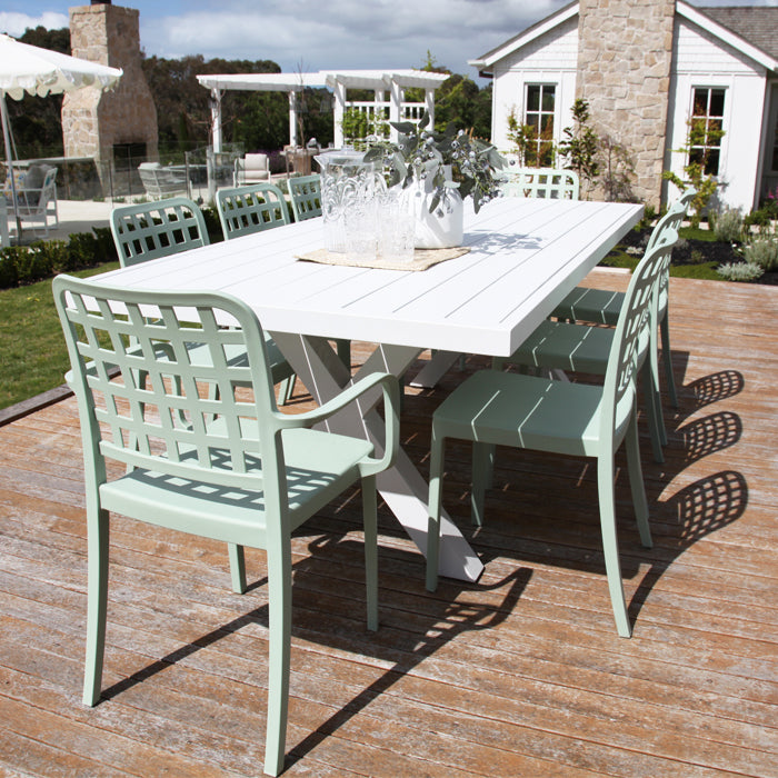 Ravenne Frankie 9pc Arm & Armless - White Green