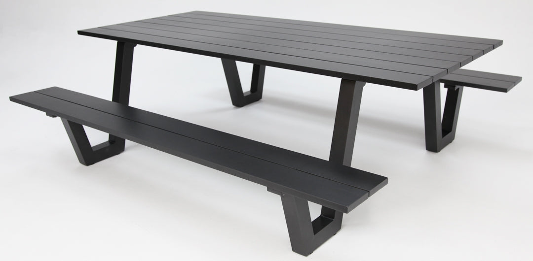 Addison Table and Bench Setting - Black