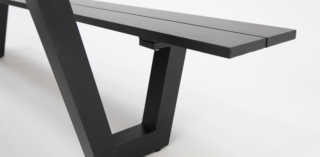 Addison Table and Bench Setting - Black