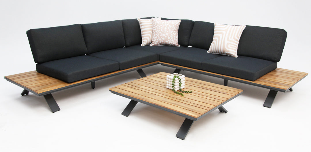 Ashwood Corner Lounge Setting - Grey