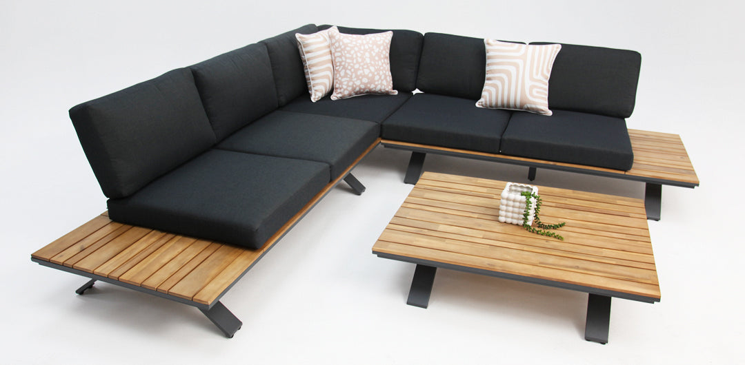 Ashwood Corner Lounge Setting - Grey