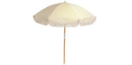 Load image into Gallery viewer, Banana Yellow and White Stripe Beach Umbrella