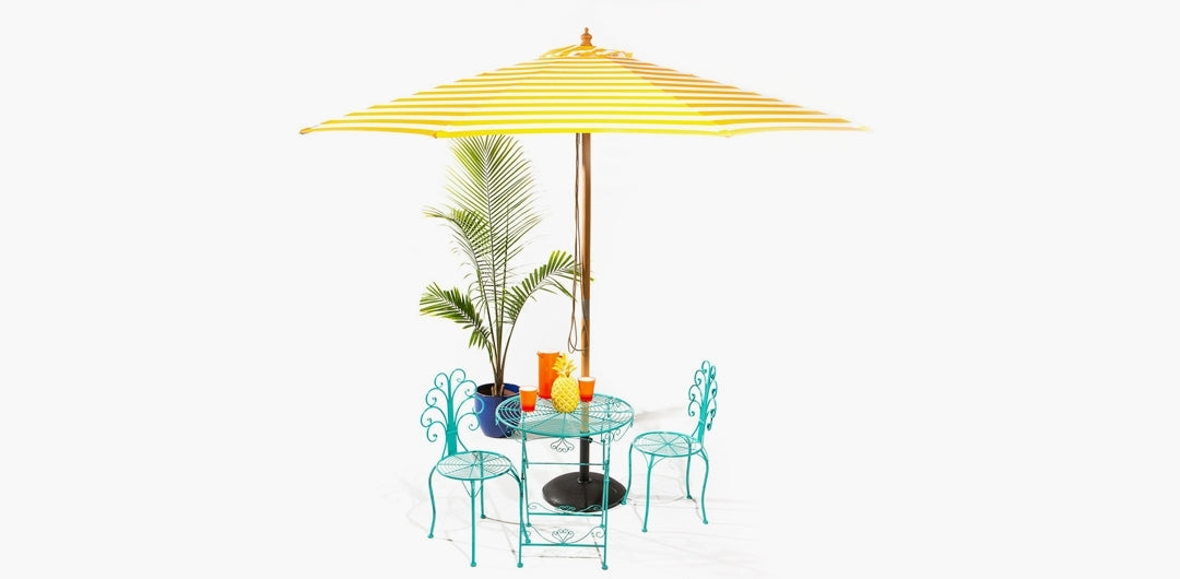 Billy Fresh 3m Bamboo Sunny Marbella Umbrella - Yellow