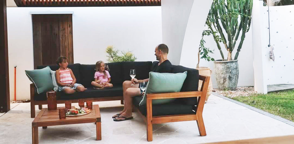 Cuban Corner Lounge Setting with Armchair