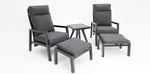 Load image into Gallery viewer, Dakota 5pc Lounge Recline Setting - Anthracite