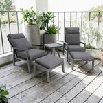 Load image into Gallery viewer, Dakota 5pc Lounge Recline Setting - Anthracite