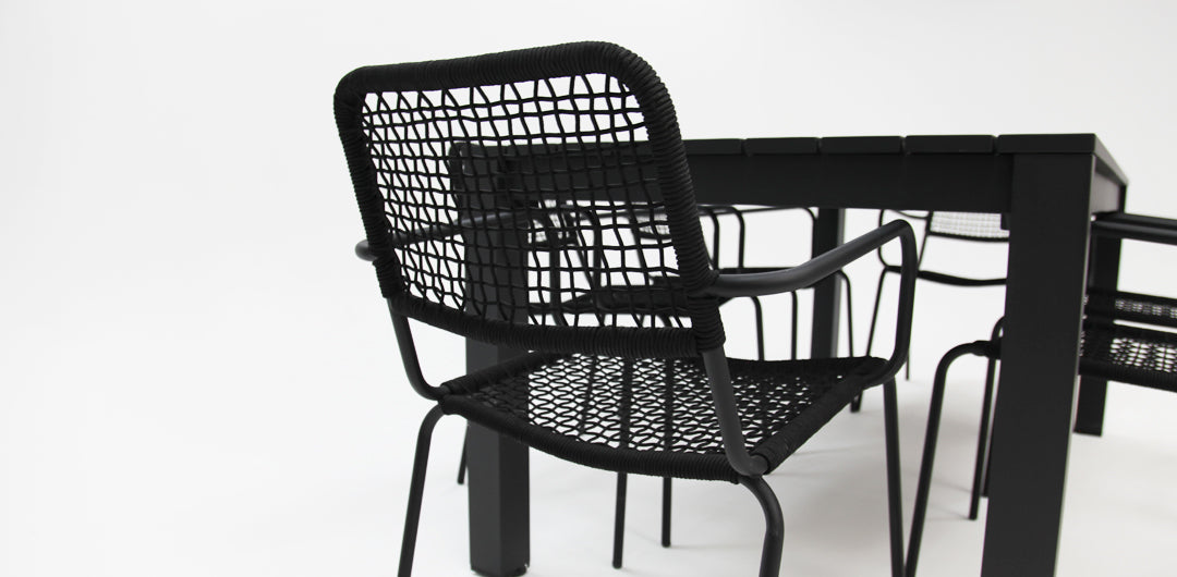 Dallas Bahamas 7pc Dining Setting - Black