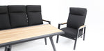 Load image into Gallery viewer, Esperance 4pc Lounge Setting with Sunbrella Fabric and Teak - Black