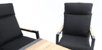 Load image into Gallery viewer, Esperance 4pc Lounge Setting with Sunbrella Fabric and Teak - Black