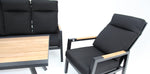 Load image into Gallery viewer, Esperance 4pc Lounge Setting with Sunbrella Fabric and Teak - Black