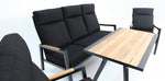 Load image into Gallery viewer, Esperance 4pc Lounge Setting with Sunbrella Fabric and Teak - Black