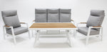 Load image into Gallery viewer, Esperance 4pc Lounge Setting with Sunbrella Fabric and Teak - White