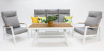 Load image into Gallery viewer, Esperance 4pc Lounge Setting with Sunbrella Fabric and Teak - White