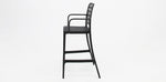 Load image into Gallery viewer, Frankie Resin Barstool with Arms - Black