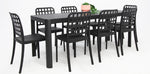 Load image into Gallery viewer, Frankie Azura 9pc Dining Set ARMLESS - Black