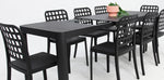 Load image into Gallery viewer, Frankie Azura 9pc Dining Set ARMLESS - Black