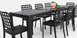 Load image into Gallery viewer, Frankie Azura 9pc Dining Set ARMLESS - Black