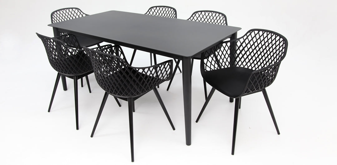 Java 7pc Dining Setting - Black