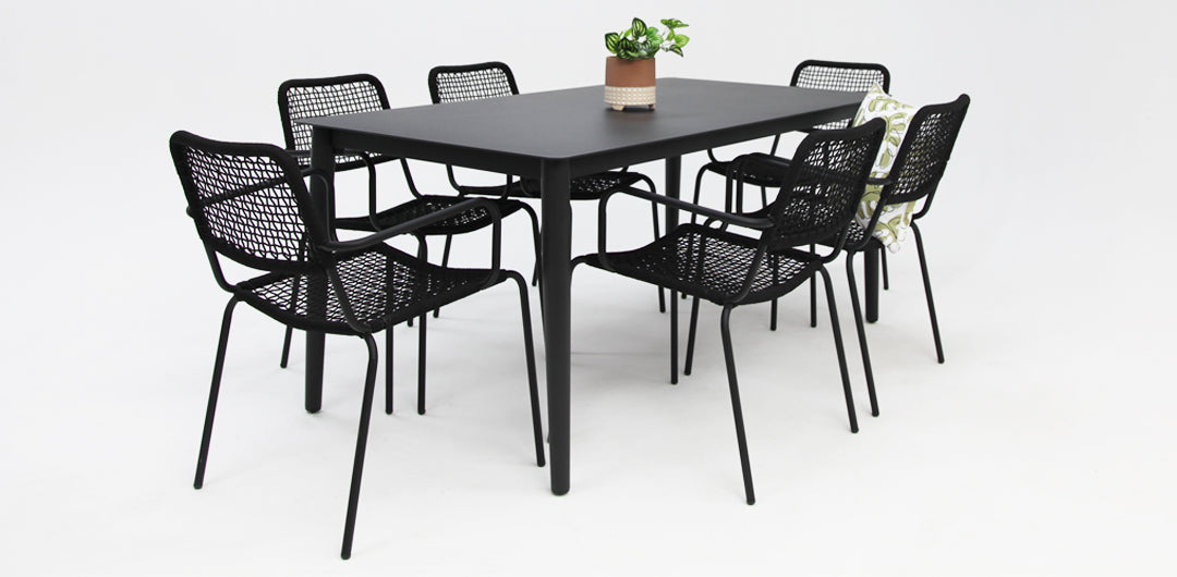 Java Bahamas 7pc Dining Setting - Black
