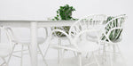 Load image into Gallery viewer, Java Fantail 7pc Dining Set - White