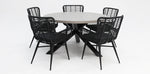 Load image into Gallery viewer, Milano Astrid 6pc Round Dining Setting - Black