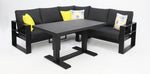 Load image into Gallery viewer, Hayman Holste Corner Lounge Setting without Footstools - Black