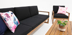 Load image into Gallery viewer, Qube 4pc Timber Lounge Setting - Black