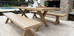 Load image into Gallery viewer, Ravenne 3pc Table and Bench Dining Setting - Timber Look