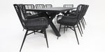 Load image into Gallery viewer, Ravenne Astrid 9pc Dining Setting - Black