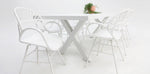 Load image into Gallery viewer, Ravenne Fantail 9pc Dining Setting - White