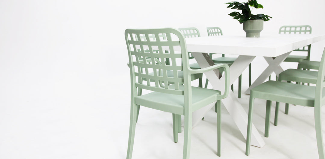 Ravenne Frankie 9pc Arm & Armless - White Green