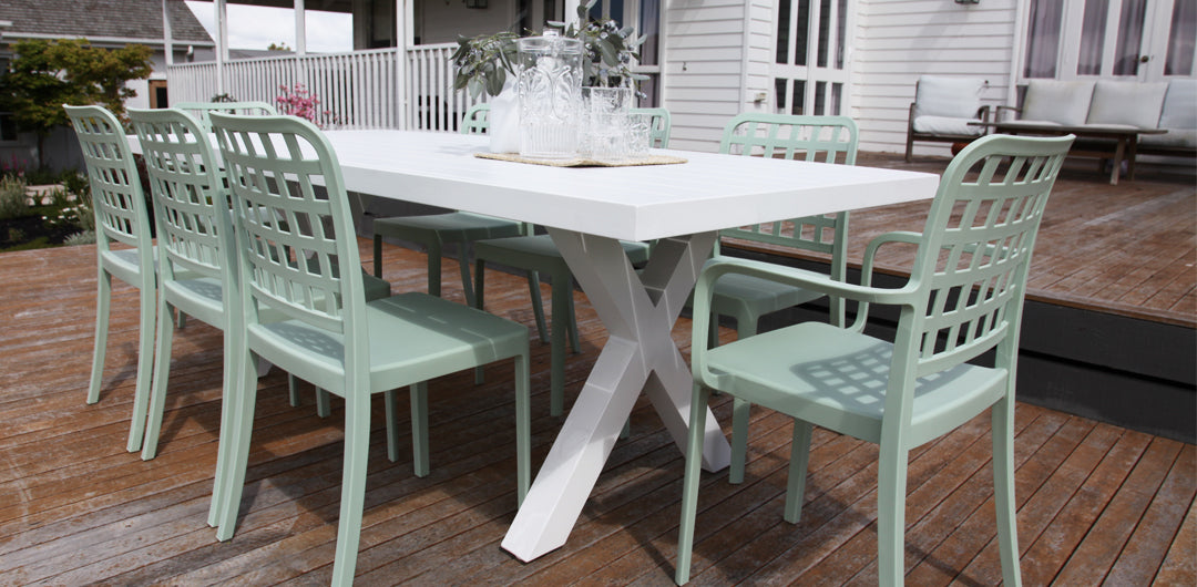 Ravenne Frankie 9pc Arm & Armless - White Green