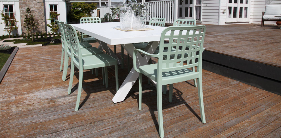 Ravenne Frankie 9pc Arm & Armless - White Green