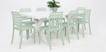 Load image into Gallery viewer, Ravenne Frankie Armless 9pc Dining Set - White Green