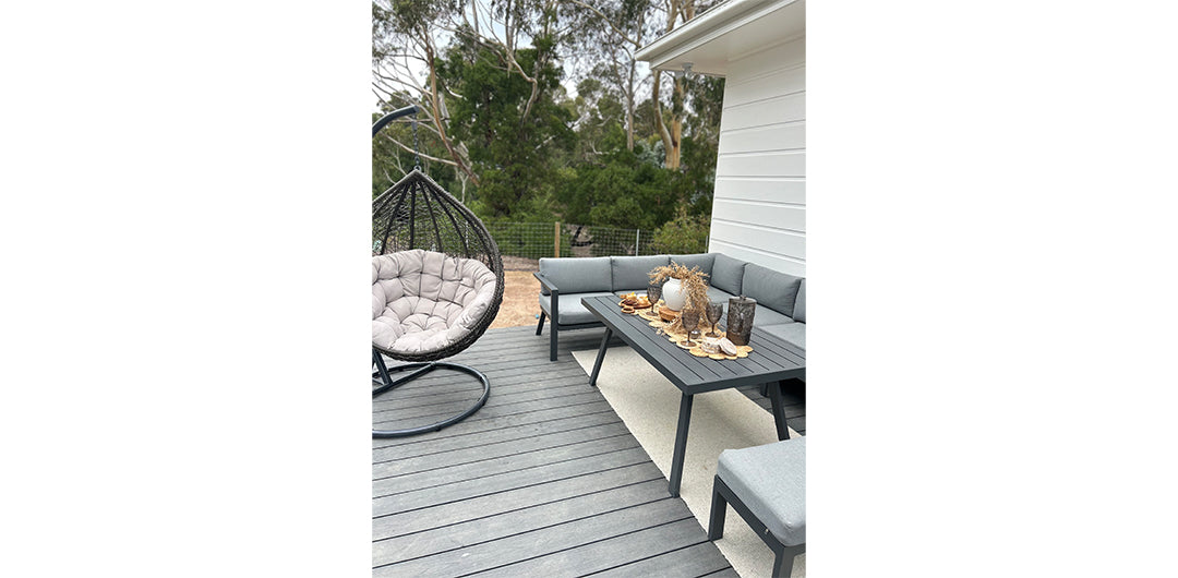 San Antonio Corner Lounge Setting - Gunmetal