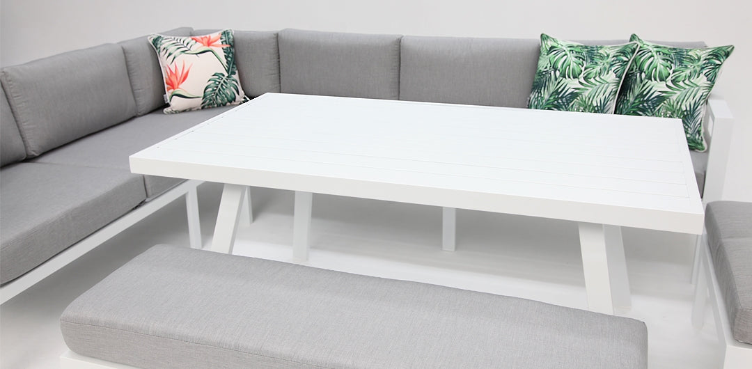 San Antonio Corner Lounge Setting - White