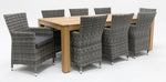 Load image into Gallery viewer, SELINA 220 AMANI GREY STORM 9PC DINING