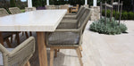 Load image into Gallery viewer, Veltis Albenga 9pc Travertine Dining Setting