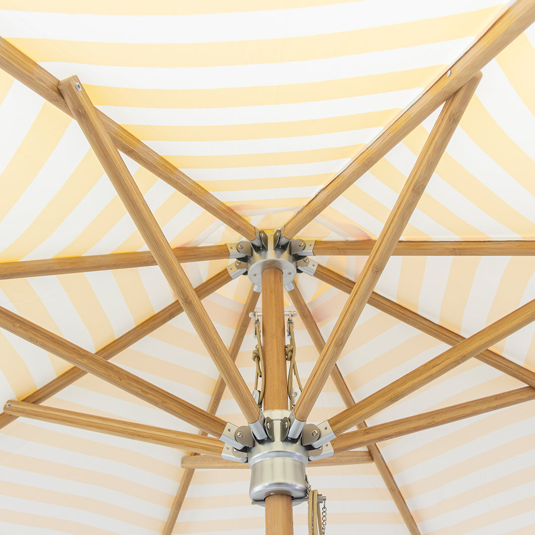 Billy Fresh 3m Deluxe Bamboo Umbrella - Yellow