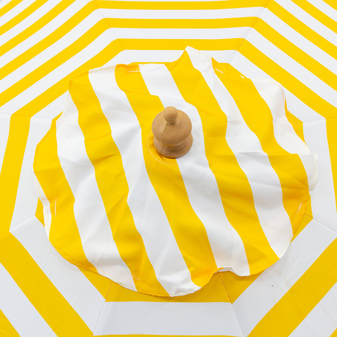 Billy Fresh 3m Deluxe Bamboo Umbrella - Yellow