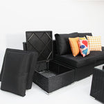 Load image into Gallery viewer, Amani Corner Lounge Setting - Black