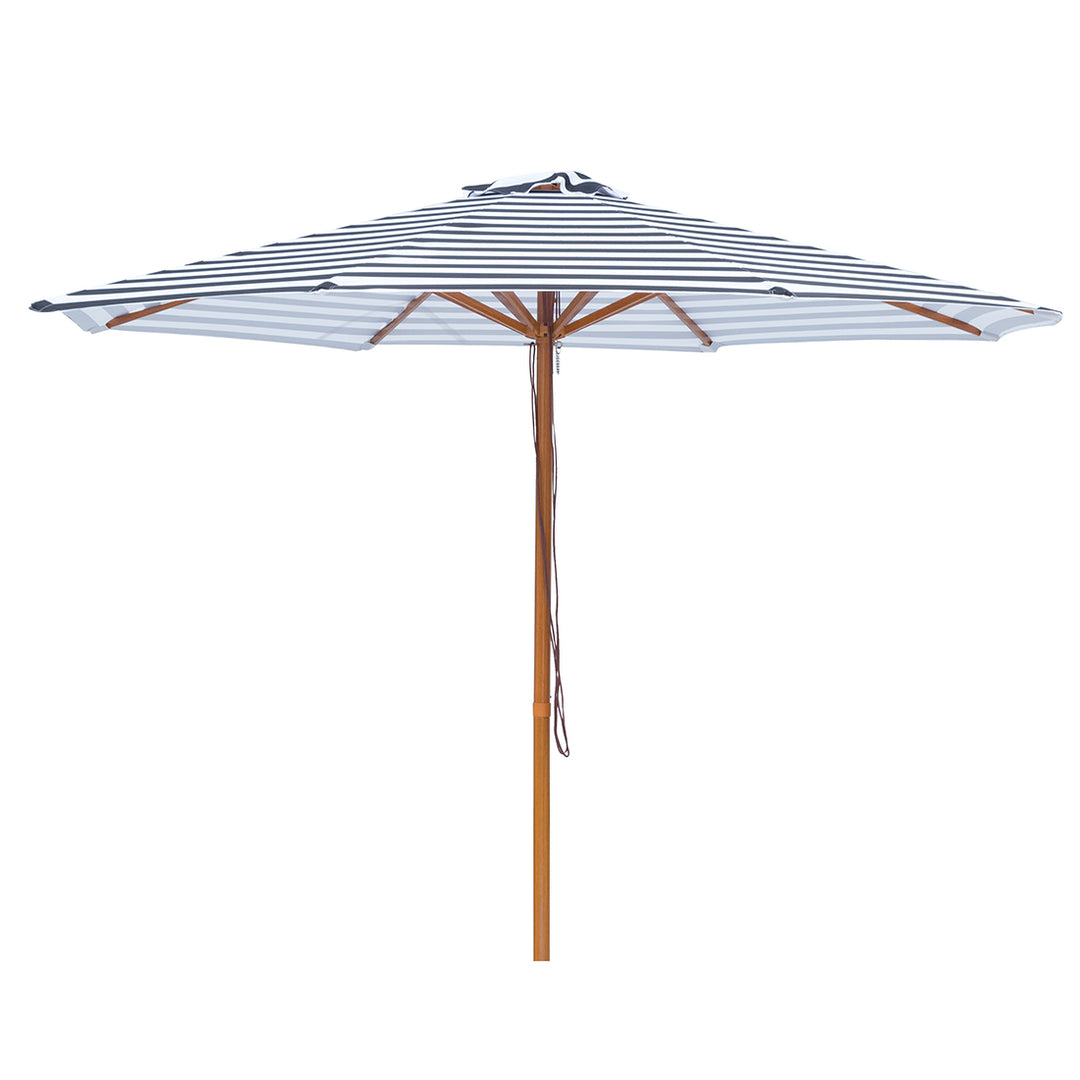 Billy Fresh 3m Timber-Look Aluminium Aruba Umbrella - Black