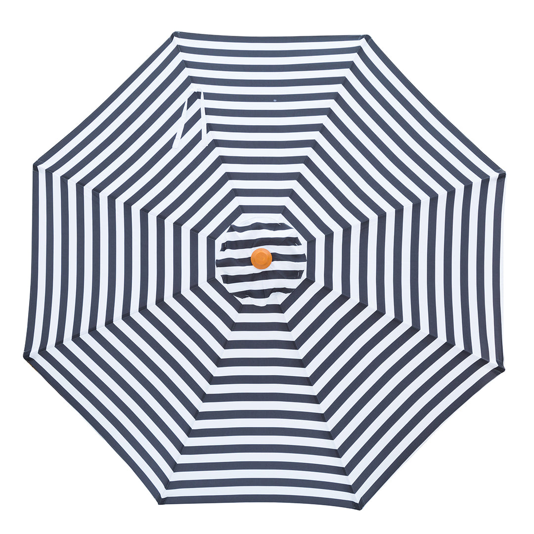Billy Fresh 3m Timber-Look Aluminium Aruba Umbrella - Black