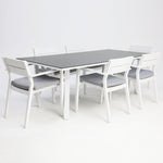 Load image into Gallery viewer, Athena Dallas 7pc Dining Setting - White