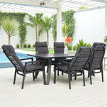 Load image into Gallery viewer, Athens 7pc Reclining Dining Setting - Gunmetal