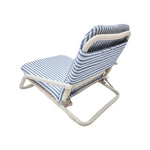 Load image into Gallery viewer, Marble Blue and White Stripe Beach Chair