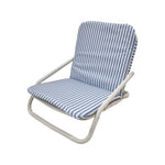 Load image into Gallery viewer, Marble Blue and White Stripe Beach Chair