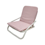 Load image into Gallery viewer, Dusty Pink and White Stripe Beach Chair